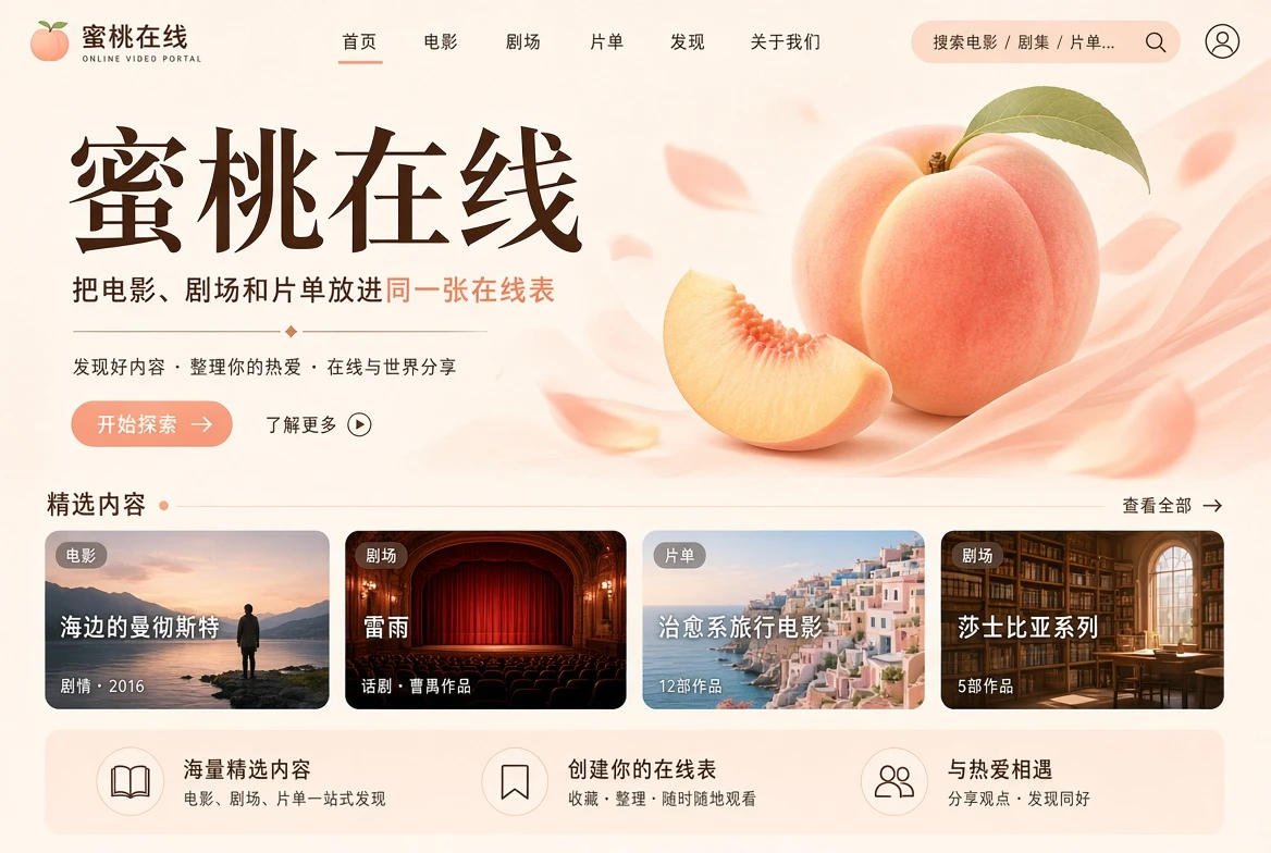 关于故事与观看的蜜桃在线主视觉